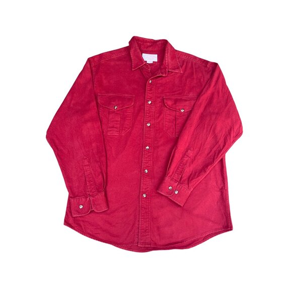 Filson Red flannel Button-Up Shirt With Dual Chest Pockets & Classic Collar For - Picture 2 of 8
